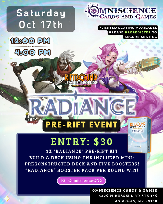2026.10.17. Riftbound Radiance Pre-Rift Event