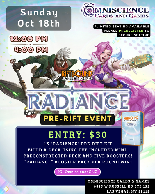 2026.10.18. Riftbound Radiance Pre-Rift Event