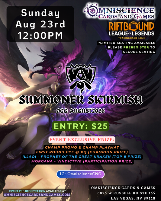 [PREREGISTRATION] Riftbound Summoner Skirmish Event Entry August 23rd Sunday 12PM