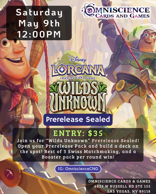 [PREREGISTRATION] Disney LORCANA Wilds Unknown Event Entry May 9th Saturday 12PM