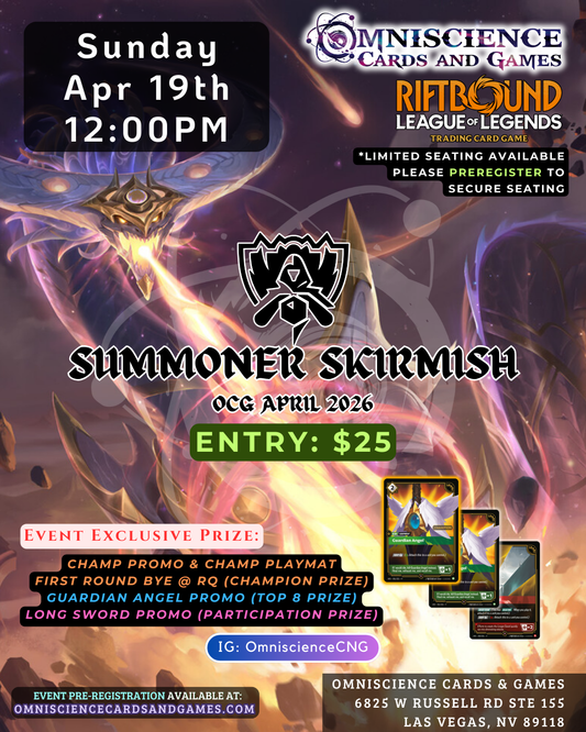 [PREREGISTRATION] Riftbound Summoner Skirmish Event Entry April 19th Sunday 12PM