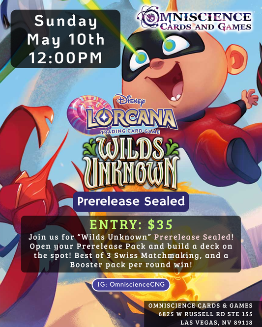 [PREREGISTRATION] Disney LORCANA Wilds Unknown Event Entry May 10th Sunday 12PM