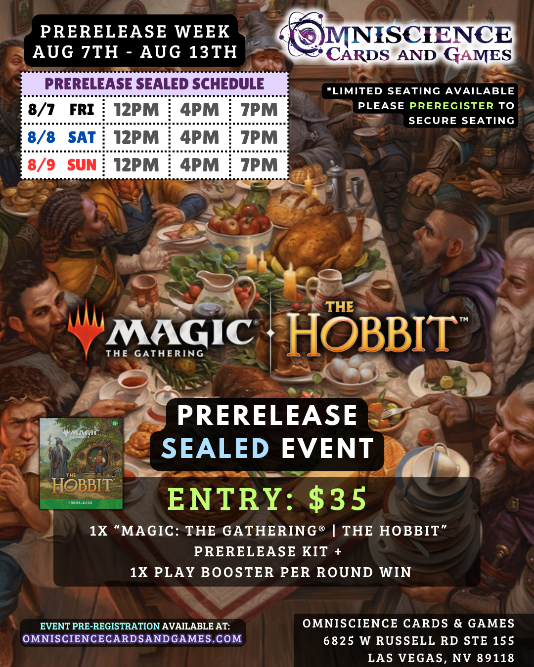 [PREREGISTRATION] Magic: The Gathering® | The Hobbit Prerelease Sealed Event Entry
