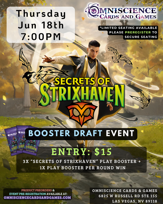 [PREREGISTRATION] Secrets of Strixhaven Booster Draft Event Entry Jun 18th Thursday 7PM