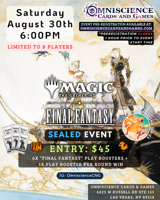 Chocobo Racing Series: Final Fantasy Sealed Event Entry Saturday 6PM 8/30