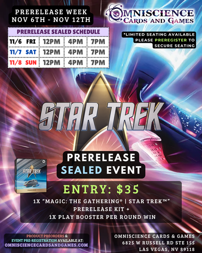 [PREREGISTRATION] Magic: The Gathering® | Star Trek™ Prerelease Sealed Event Entry