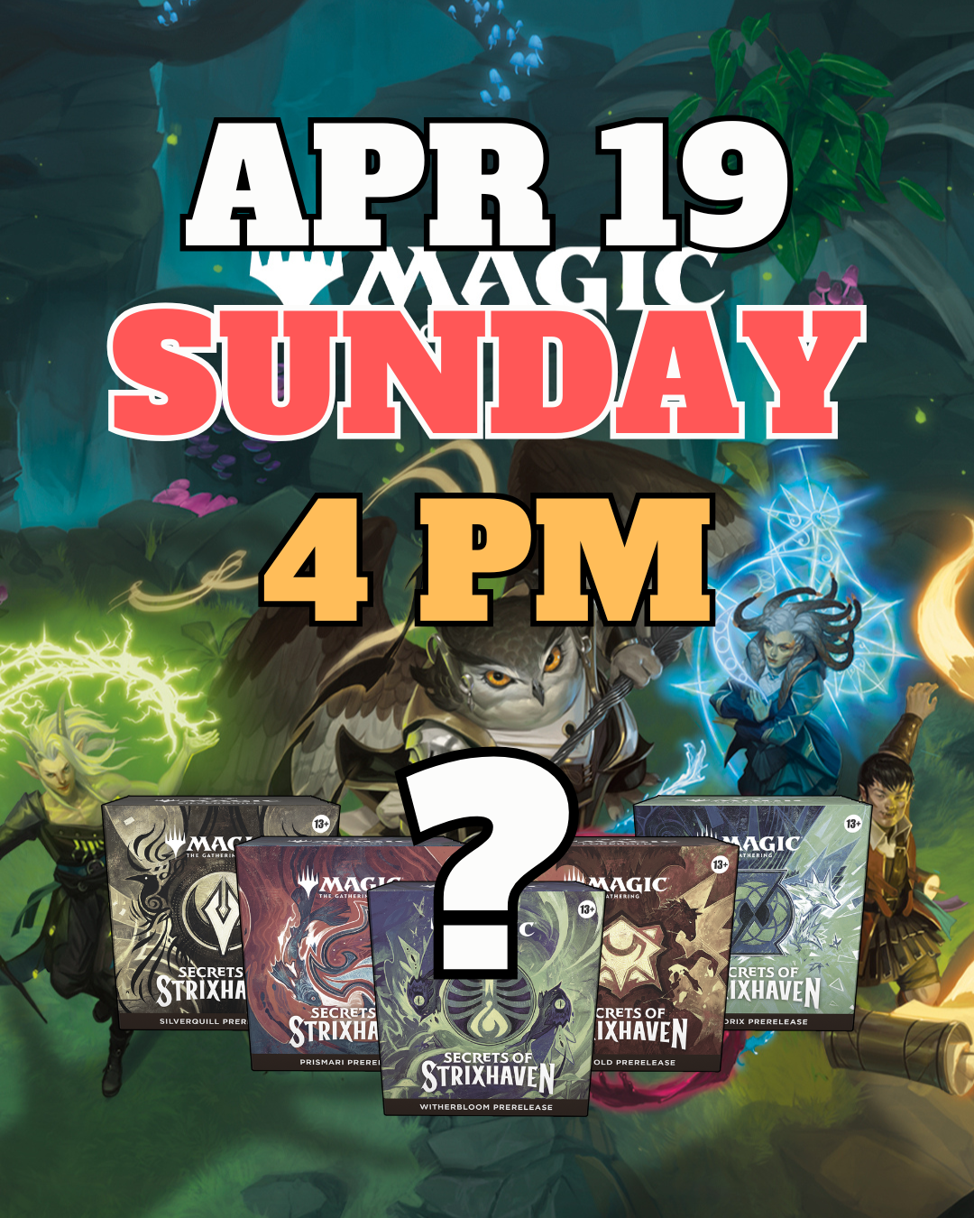 [PREREGISTRATION] Magic: The Gathering - Secrets of Strixhaven Prerelease Sealed Event Entry April 19th Sunday 4PM
