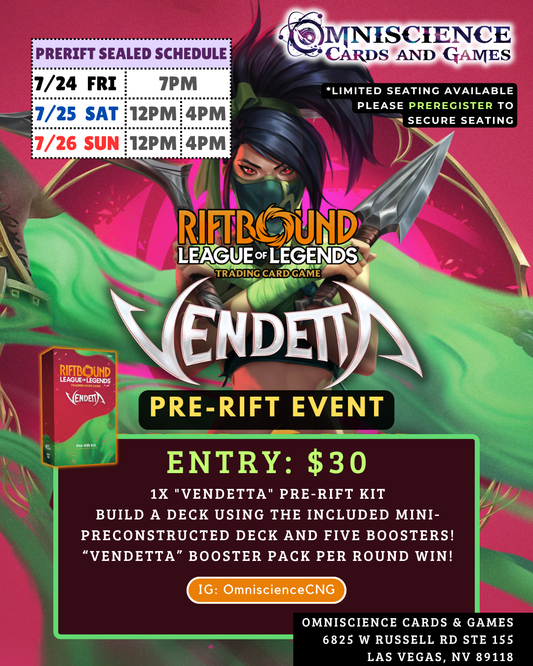 [PREREGISTRATION] Riftbound - League of Legends TCG: Vendetta PreRift Event Entry